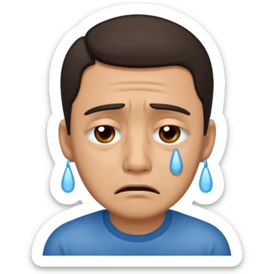 Crying Hispanic man  sticker