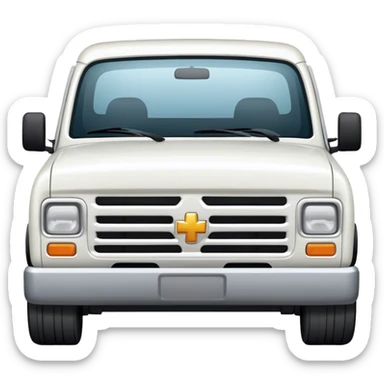 White pick up truck 2 door  sticker