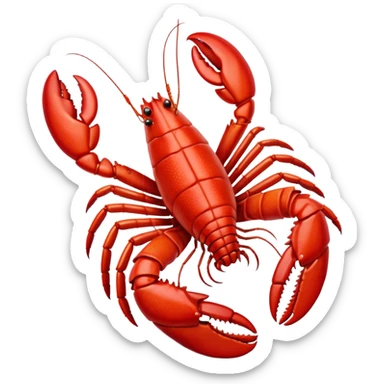 lobster with a surgical claw sticker