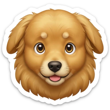 I want an emoji of a goldenretriever who is scared sticker
