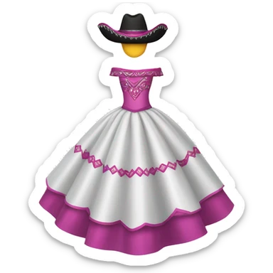 Charro quinceañera dress sticker