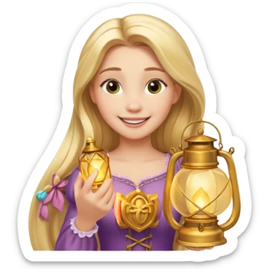 rapunzel lantern emoji sticker