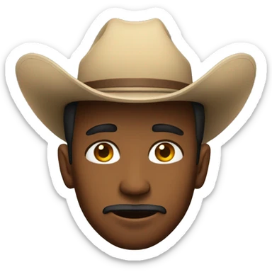 Side eyes wearing cowboy hats sticker