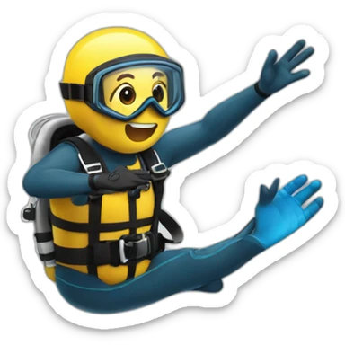 Diver make ok with hand sticker