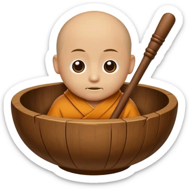 monk bowl stick sticker