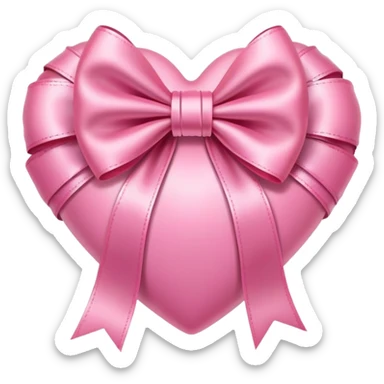 cute heart wrapped in pretty bows sticker