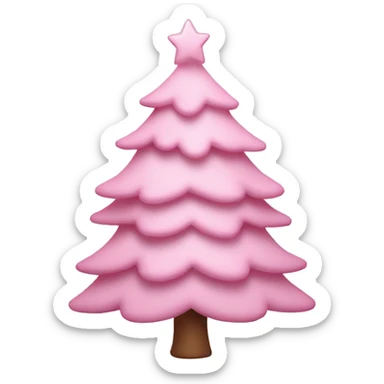 Baby Pink Christmas tree sticker