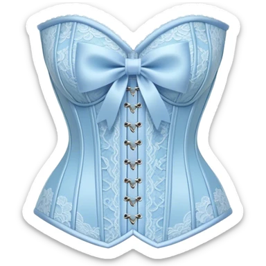 pastel blue lace corset with bows sticker