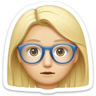 Wygeneruj mi emotke umięśnionego chłopaka w przezroczystych okularach, blond włosach oraz niebieskich oczach, pamiętaj o tym że wisi on na drążku i ukaż go od stóp do głów sticker