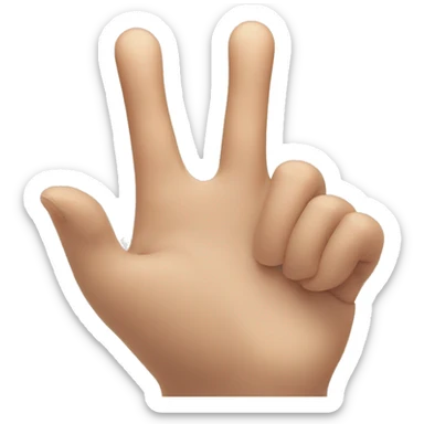 index finger pointed up, but another points on it, and another one, and so on sticker