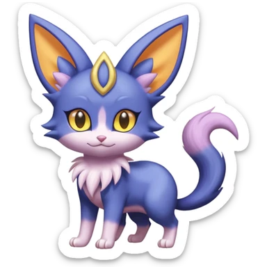  Fey Toony Meowstic-Espeon-Skitty-Delcatty-Sprigatito-Purrloin-fusion-hybrid sticker
