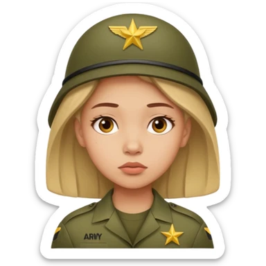 the girl thinks about the guy who is in the army sticker