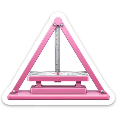 mac os icon Architect's scale, protractor, triangle, pink sticker
