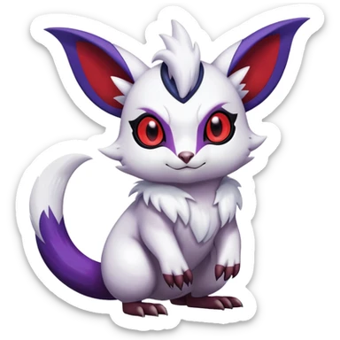ShinyFurret-Absol-Noibat-Noivern-Hybrid (Full body) sticker
