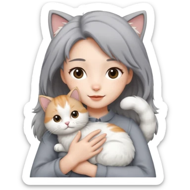 Jo yuri whit a cat sticker