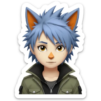 Edgy anthro tomboy furry by Falvie, LiLaiRa, griffsnuff, AngieWolf sticker