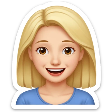 Giggling, trying not to laugh, and side eyeing  sticker