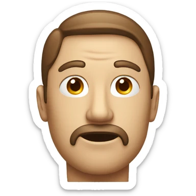 The head of a man with a red question mark instead of a face  sticker