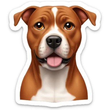 Red Staffordshire Bullterrier sticker