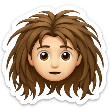 disheveled hair  sticker