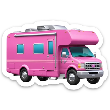 Aerodynamic Streamlined hillbilly-Barbie styled motor home rv off-roading rock-climbing 4x4 desert Winnebago party monster truck  sticker