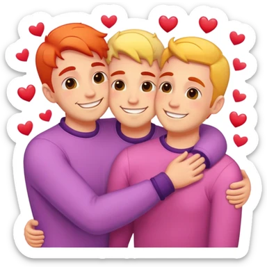 Two gay men in Valentine’s Day in love sticker