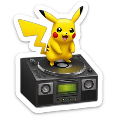 pikachu dancing reggae soundsystem sticker