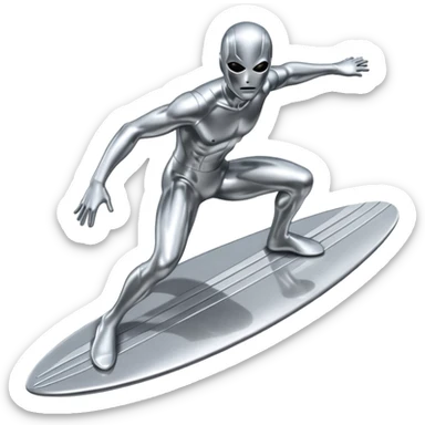 create silver surfer emojy sticker