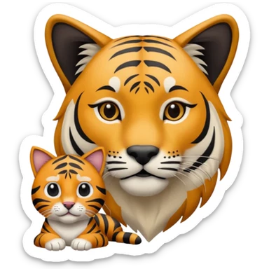 Chien mélanger à un chat malien  sticker