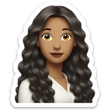 Beautiful women with long hair sticker