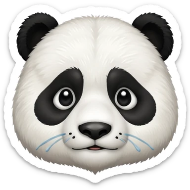 Sad panda with a tear sticker