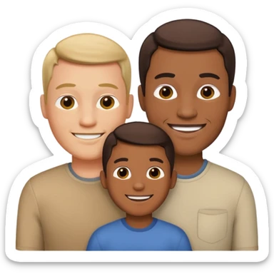 Two fathers and two sons  sticker