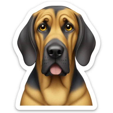 Good blue and yellow bloodhound  sticker