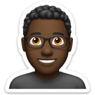 A black man of 18 years happy sticker