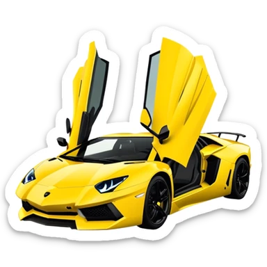 Lamborghini Aventador - Lamborghini (Model Year: 2021) (Iconic colour: Yellow) sticker