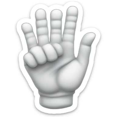 cool Father Frost hands Rock sign sticker