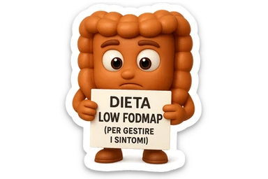 EMOJI STILE IPHONE DI UN INTESTINO UMANO ANATOMICO CHE GUARDA UN FOGLIO CON LA SCRITTA "DIETA LOW FODMAP (PER GESTIRE I SINTOMI)", FAGLI ANCHE LA PARTE BIANCA DEGLI OCCHI, NON SOLO LE PUPILLE, IPERREALISTICO 4K sticker