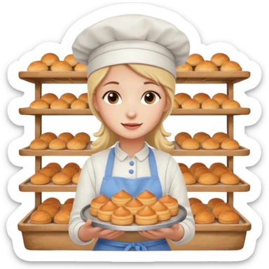 Bakery girl sticker