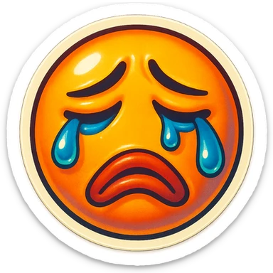Crying Tears rolling down face 
Mouth Pout sticker