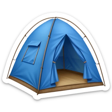 A blue open tent  sticker