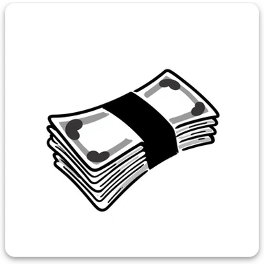 A bundle of dollars sticker