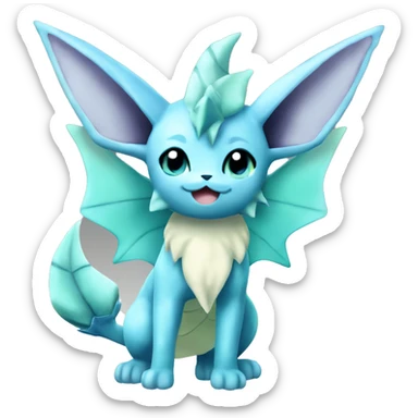 Kawaii Gorgeous Beautiful Vaporeon-Glaceon-Pokémon full body sticker