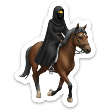 Niqabi riding a horse sticker