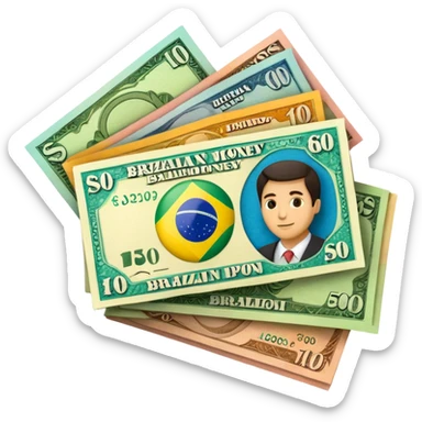 real brazilian money sticker
