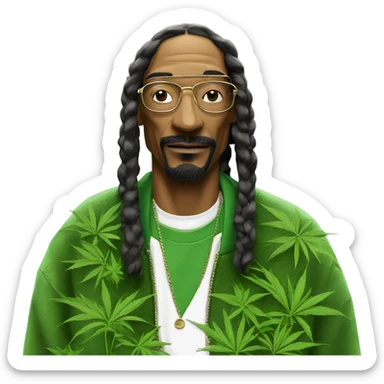 Weed and snoop dogg sticker