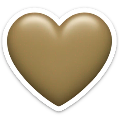 Khaki heart sticker