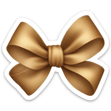 Light Brown bow  sticker