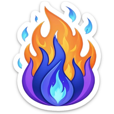 can you make me a dark blue fire emoji that i can just copy and past pls sticker