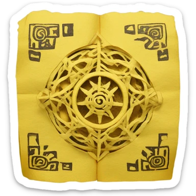 Yellow paper Talisman sticker