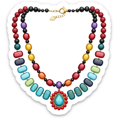 multicolored necklace sticker